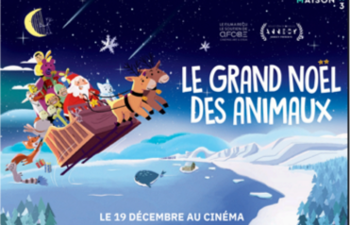 19 décembre 2025 – Sortie du Grand Noël des animaux un film d’animation pour le jeune public.